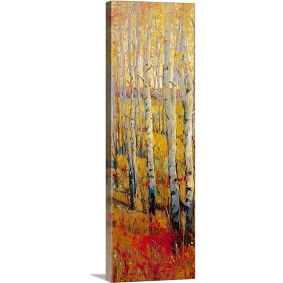 Great Big Canvas "Vivid Birch Forest I"  by Tim O'Toole Brown Black   Wrapped Canvas Print Wall Artwork