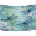 thumbnail image 3 of FREEAMG Dragonflies Watercolour Tapestry Hippie Wall Hanging Tapestries Aesthetic Decorative for Living Room Bedroom Ceiling 80x60In, 3 of 7