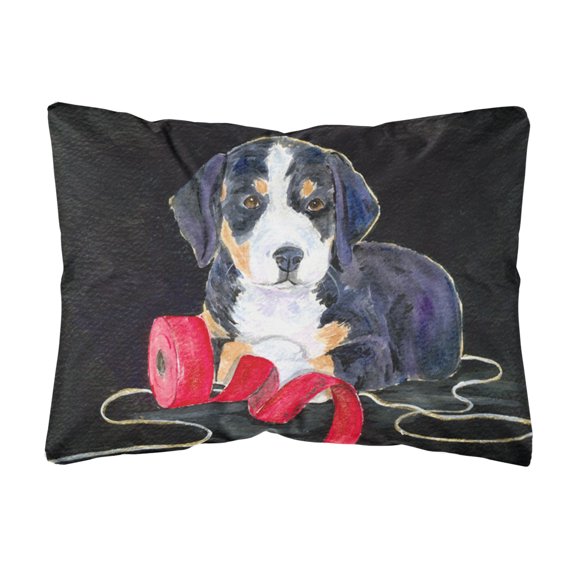 Carolines Treasures Entlebucher Mountain Dog Decorative Canvas Fabric Pillow 12H x16W multicolor