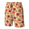 thumbnail image 5 of Kdxio Cups of Tea Pattern Mens Casual Shorts - Drawstring Summer Beach Sports Shorts for Men, 5 of 9