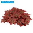 thumbnail image 3 of Uxcell Artificial Leaves Fall Maple Autumn Fake Leaf Decoration, Coffee Red 500 Pack, 3 of 5
