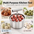 thumbnail image 4 of 2PC Upgrade 6/12 Ball Manual Meatball Maker Tool, Stainless Steel Meatball Making Mold, Home Cooking Too, Quick & Easy Meatball Making Tool for Uniformly Shaped Meatballs，12 Holes, 4 of 8