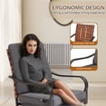 thumbnail image 6 of BUPPLEE Swivel Wicker Patio Dining Chairs Set of 2, Metal Frame Outdoor Chairs with Cushions for Garden Backyard, Beige & Gray, 6 of 9