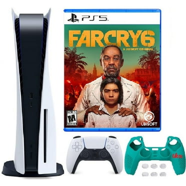 2023 PlayStation_PS5 Gaming Console Disc Version W/ Far Cry 6 Full Game | Silicone Controller Cover Skin
