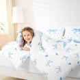 thumbnail image 3 of Erosebridal Cartoon Blue Ribbon Bedding Comforter Set 7pcs, Cool Girls Bow King Bedding Sets, 3 of 7