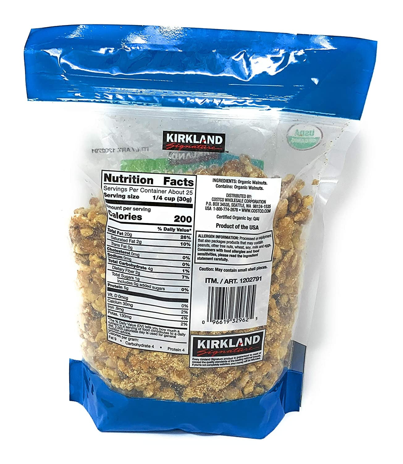 Kirkland Organic Walnuts - 1.7 Pounds