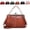 Brown, variant on 2026 New Elegant Waterproof Women’s Leather Kiss-Lock Tote Handbag, Oil Wax PU Leather Handbag, Women Vintage Crossbody Bag