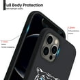 thumbnail image 4 of Compatible with iPhone 12 Case 6.1 and iPhone 12 Pro Case, Slim Liquid Silicone 3 Layers Full Covered Soft Gel Rubber Phone Case Cover 6.1 inch Tiger/Black, 4 of 11