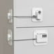 thumbnail image 1 of Fiudx Cerradura de Seguridad para Bebés, Multifuncional para Ventanas y Cajones, para Refrigeradores y Armarios, Diseño Flexible de 360°, Adhesivo Seguro, Sin Daños, Fácil de Usar para Adultos, Prote, 1 of 2
