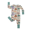thumbnail image 4 of ATAIKU 3-24M Newborn Baby Zipper Footless Pajamas Bamboo Long Sleeve Footed Sleepers Sleep 'N Play for Infant Toddler Boys - Ocean World, 4 of 7