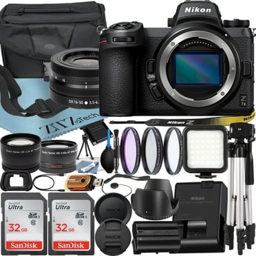 Nikon Z7 II Mirrorless Camera with NIKKOR Z DX 16-50mm VR Zoom Lens   SanDisk 64GB Card   Case   Wideangle   Tripod   ZeeTech Accessory Bundle