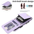thumbnail image 6 of For Apple iPhone 17 Pro Max Argyle Pattern PU Leather RFID Blocking Protective Purse Wallet Case Magnetic Flip Cover Multi-Card Slots Pocket With Detachable Shoulder Strap,Purple, 6 of 7