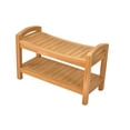 thumbnail image 3 of Grade-A Teak Wood Madrid Shower Seat 30" Outdoor Patio Stool Bench, 3 of 4