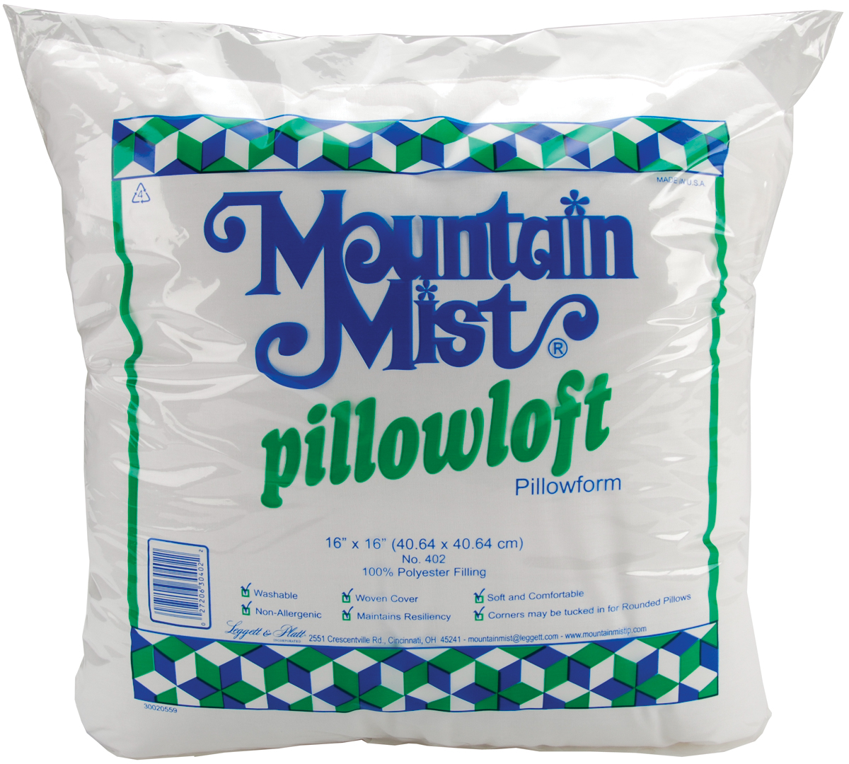 Mountain Mist Pillowloft Pillowform16"X16" FOB MI
