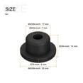 thumbnail image 2 of Unique Bargains Support à Oeillets en Caoutchouc Dia 43/64 Pieds (17mm) Rond Type T pour Protection de Fil, Lot de 4, 2 of 5
