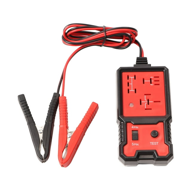 Probador de relé de vehículo, probador de circuito de relé automotriz multifuncional de 4 y 5 pines, 12V