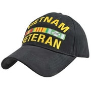 Vietnam Veteran Ball Cap Black