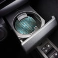 thumbnail image 3 of FMSHPON Ocean Blue Teal Mermaid Fish Scales Geometric Set of 2 Car Coaster for Drinks, Absorbent Ceramic Stone Coasters Cup Mat with Cork Base for Home Kitchen Room Coffee Table Bar Decor, 3 of 5