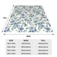 thumbnail image 3 of Fotbe Vintage Blue Floral Manta de Franela Acolchonada con Estampado, Súper Suave y Esponjosa, Extra Grande para Sofá, Cama, Uso Todo el Año-40"x30", 3 of 7