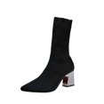 thumbnail image 2 of Fesfesfes Boots for Teen Girls High Heel Sandals Ladies Sandals Skinny Boots Single Boots Stylish Ankle Boots 6.5(38), 2 of 3