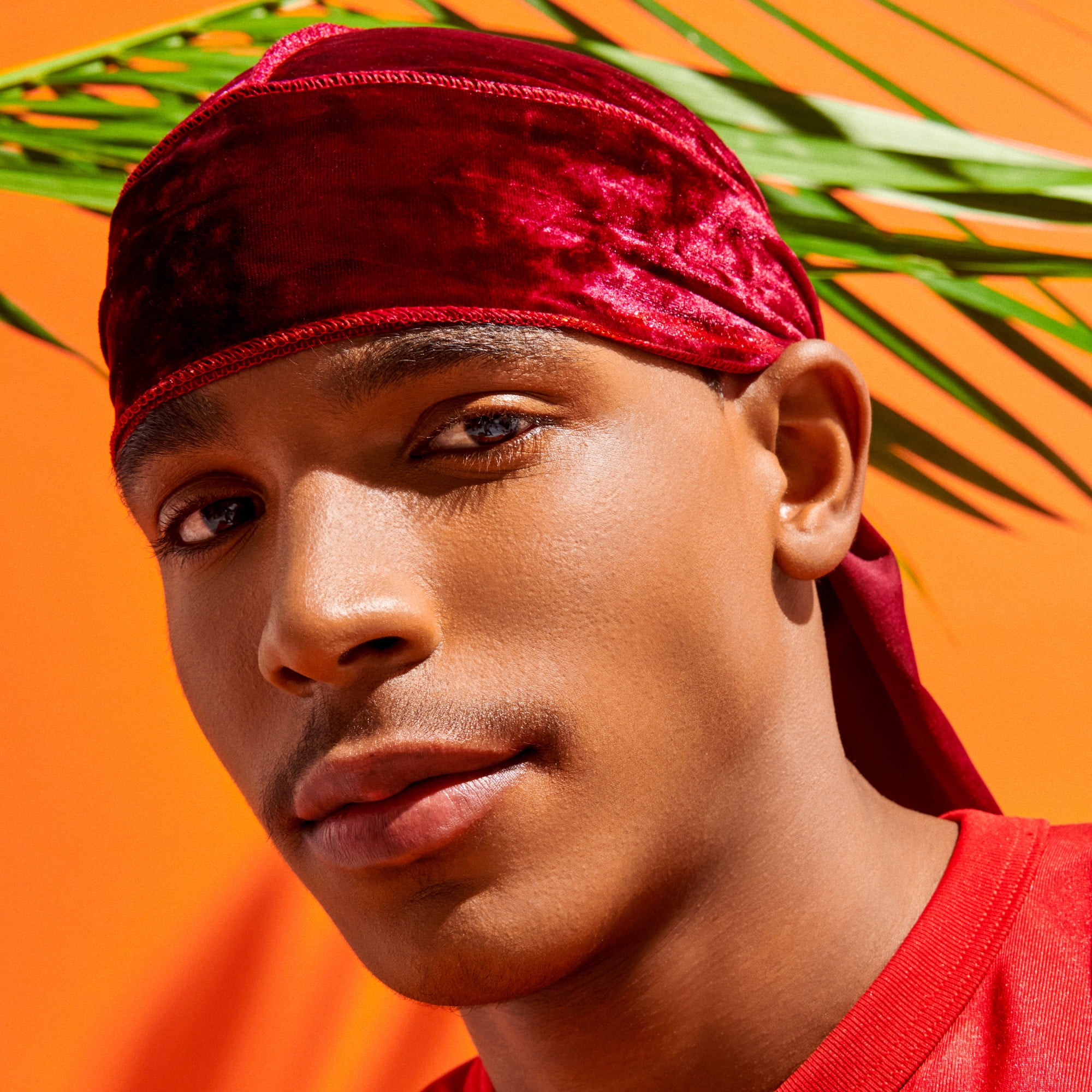 Kiss Colors & Care Power Wave Premium Crushed Velvet Luxe Durag, Burgundy, 1 Ct.