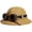 Khaki, variant on Straw Pith Helmet Sun Hat with Removable Goggles Safari Jungle Cap