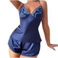 thumbnail image 4 of Wensltd Womens Pajama 2 Piece Sets V Neck Soft Lace Camisole Nightwear Home Clothes Outfits, 4 of 5