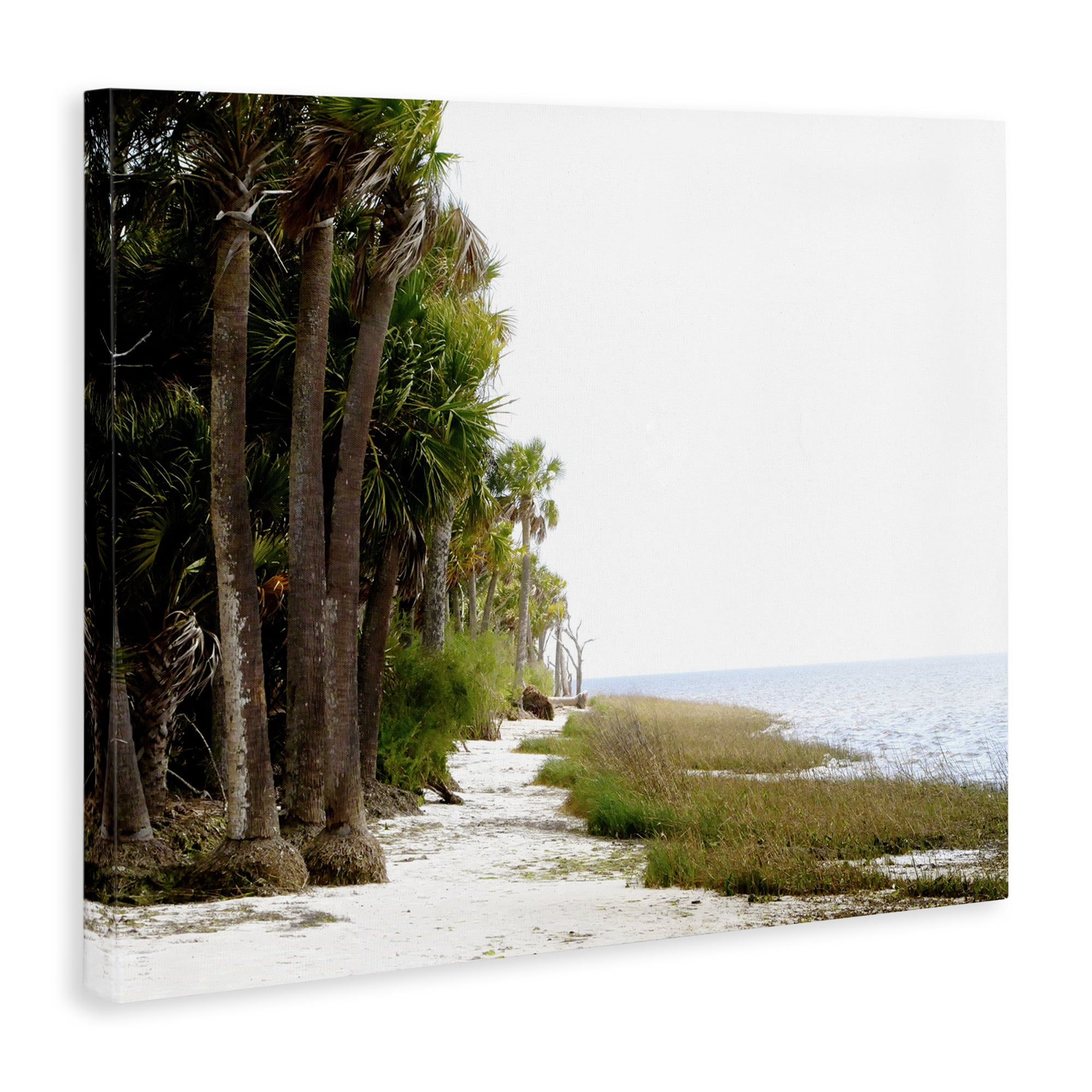 Stupell Industries Palm Beach Path Landscape Photography Gallery Wrapped Canvas Art Print Wall Art, 20 x 16