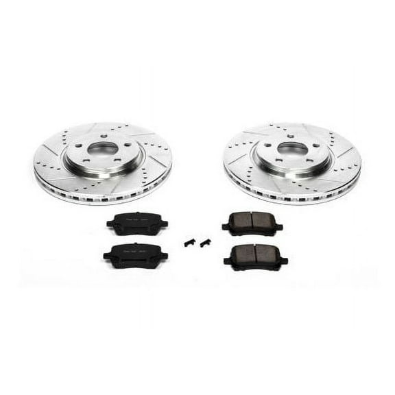 PowerStop Front Z23 Evolution Sport Carbon-Fiber Ceramic Brake Pad and Drilled & Slotted Rotor Kit Fits: CHEVROLET PONTIAC SATURN Select Models K1614