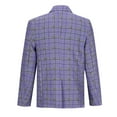 thumbnail image 3 of guisaled Mens Plaid Blazer Jacket Dressy Casual Slim Fit Checkered Suit Jackets One Button Notch Lapel Wedding Prom formal Sport Coats, 3 of 5