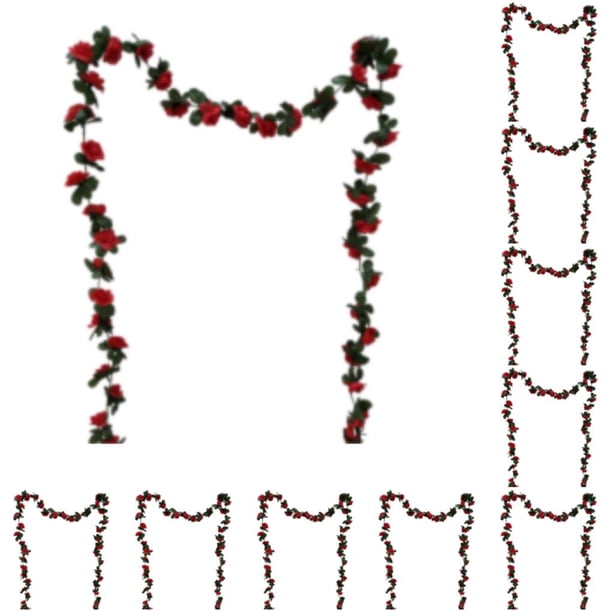 Bearachild Agregue belleza a cualquier espacio con enredaderas de flores fáciles de manejar para la decoración del hogar Big Red 45 roses Gran rojo 45 rosas 10piezas