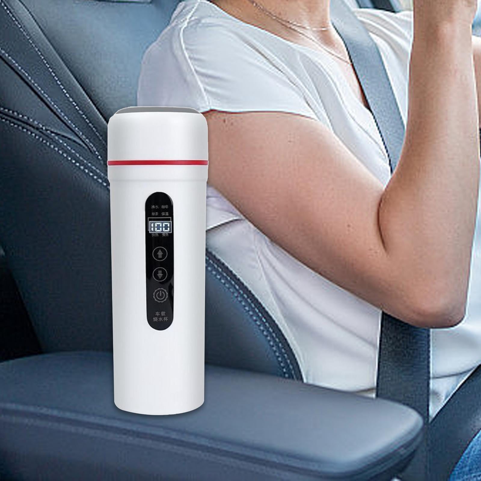 Baoblaze 12V 24V 400ml Car Electric Water Kettle Portable for Heating Coffee Tea White