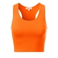 thumbnail image 3 of MixMatchy Women's Cotton Basic Sleeveless Racerback Sports Crop Tank Top, 3 of 4