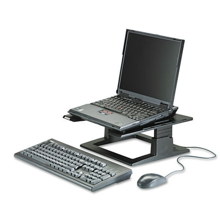3M Notebook Riser with Adjustable Height, 13 x 13 x 4 to 6, Black