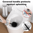 thumbnail image 3 of Silver Toilet Brush and Holder ，Extra Long Handled Toilet Brush for Bathroom，Stainless Steel Heavy Duty Toilet Bowl Brush,Removable Inner Bowl,Deep Cleaning Dense Bristles Brush -Space Saving, 3 of 8