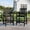Black, variant on Outdoor Patio Bar Height Chair Set of 2, All-Weather HDPE Bar Height Barstools Widened Chair Set, Adirondack Chairs Set with Widened Armrests for Garden, Poolside, Bistro