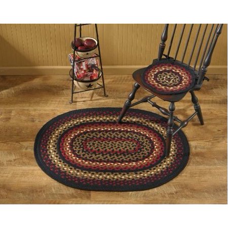 - Folk Art Braided Oval Rug - 32