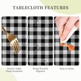 thumbnail image 5 of Gingham Buffalo Check Black And White Plaid Farm Waterproof Picnic Patio Party Round Table Cloth Cover Decorations Fabric 60 Inch Circular Tablecloth For 20-47 Inch Home Dining Room Kitchen Decor, 5 of 5