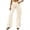 White, variant on Fringe Pants for Women Vintage Western Cowgirl High Waisted Fringe Trim Tassel Suede Flared Bodycon Pants