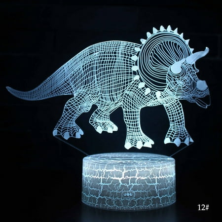 

Rosnek Dinosaur Series 3D LED Night Lights Remote Touch Control Table Night Lamp kid Gifts Color Change 3D Light Bedroom Decoration