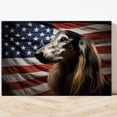 thumbnail image 3 of Saluki Dog American Flag Canvas Poster Wall Art Dog Pictures for Wall Decor Red White Blue Flag of USA Patriotic Painting Print for Living Room Bedroom Office, 3 of 5