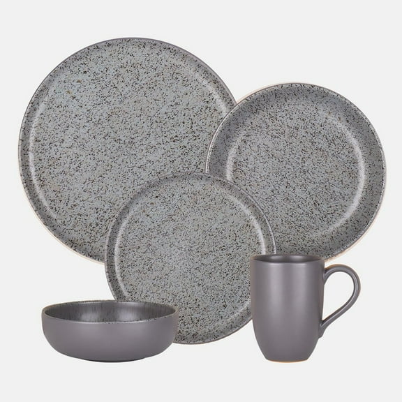 Oxford Contempo, Granite Stoneware 20 Piece Dinnerware Set, Service for 4