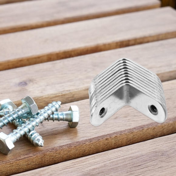 REOFLYUP 10Pcs Heavy Duty Metal L Brackets Small Shelf Brackets for Wood Cabinets and Furniture Support