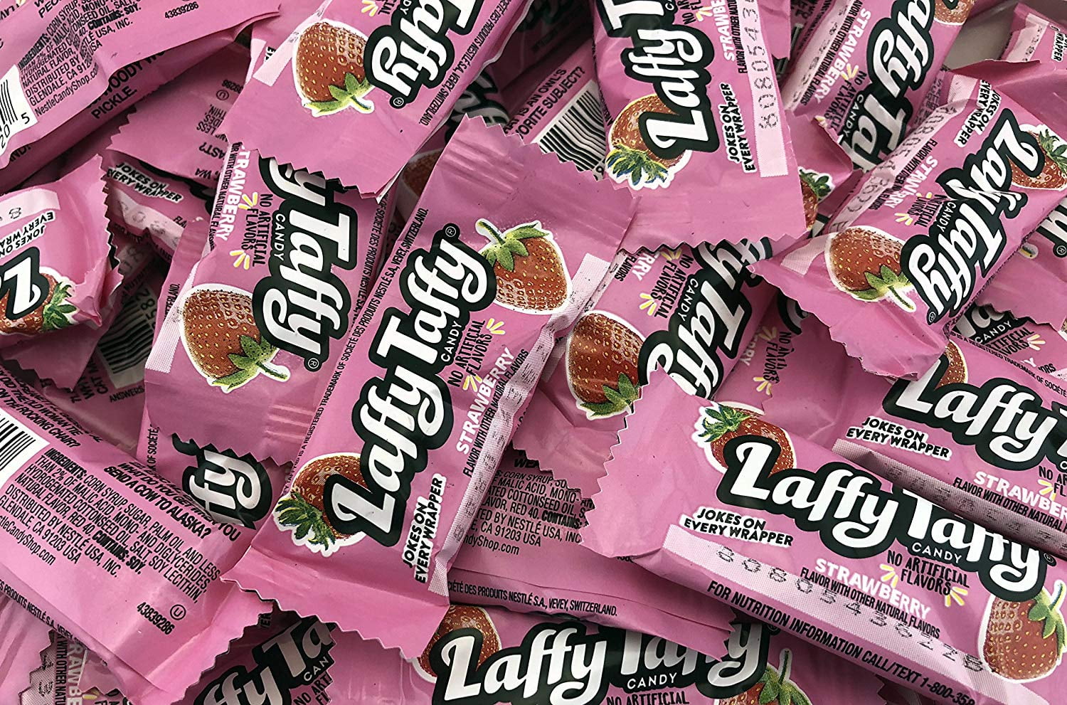 Wonka Laffy Taffy Strawberry Flavor (Pack of 4 Pounds)