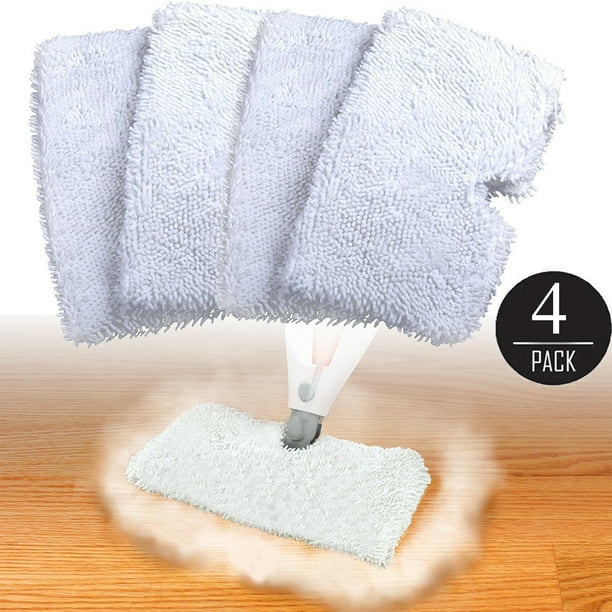 4pack Shark Microfiber Mop Pads, Replacement for Shark Steam Mop Pads