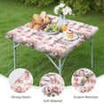thumbnail image 4 of Fairy Princess Mushroom Pattern Square Fitted Tablecloth with Elastic Edge,Square Table Cover,Washable Elastic Table Cover for Home Kitchen Party Decor 34"x34", 4 of 6