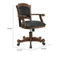 thumbnail image 5 of Snug Arm Game Chair with Casters and Fabric Seat and Back Brown, 5 of 5