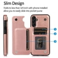 thumbnail image 4 of Luxury Slim Fit Wallet Magnetic Flip Leather Case For Samsung Galaxy S24 Ultra S23 S22 S21 Plus S20 FE S10E S10 S9 S8 Note 20, 4 of 5