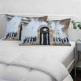 thumbnail image 3 of Puerto Rico Flag Pillow Covers, Linen Long Throw Pillow Case, Retro Rustic Door Artwork Picture Prints Holiday Pillow Protector Decorative Cushion Cover for Living Room/Bedroom 20" x 30", 3 of 8