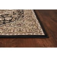 thumbnail image 3 of 2'x3' Black Beige Machine Woven Floral Medallion Indoor Accent Rug, 3 of 5